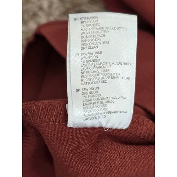 RD Style Racerback Midi Dress Size S Brick Red Bodycon Minimalist Streetwear - Picture 6 of 6